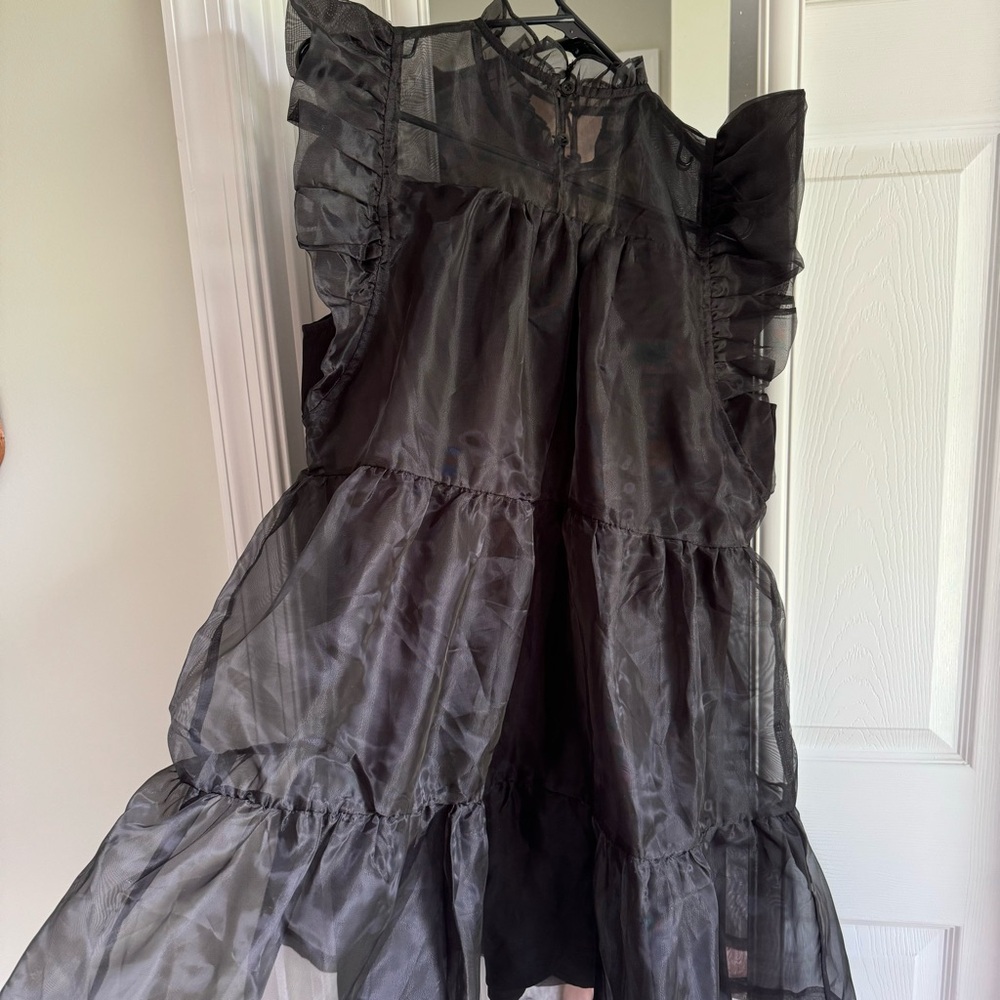 Black Ruffled Dress - Picture 5 of 6